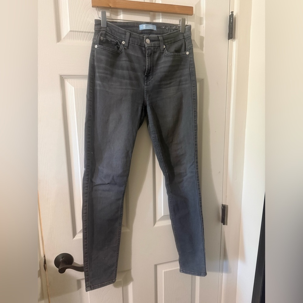 7 For All Mankind - the high waist ankle skinny - grey - size 26